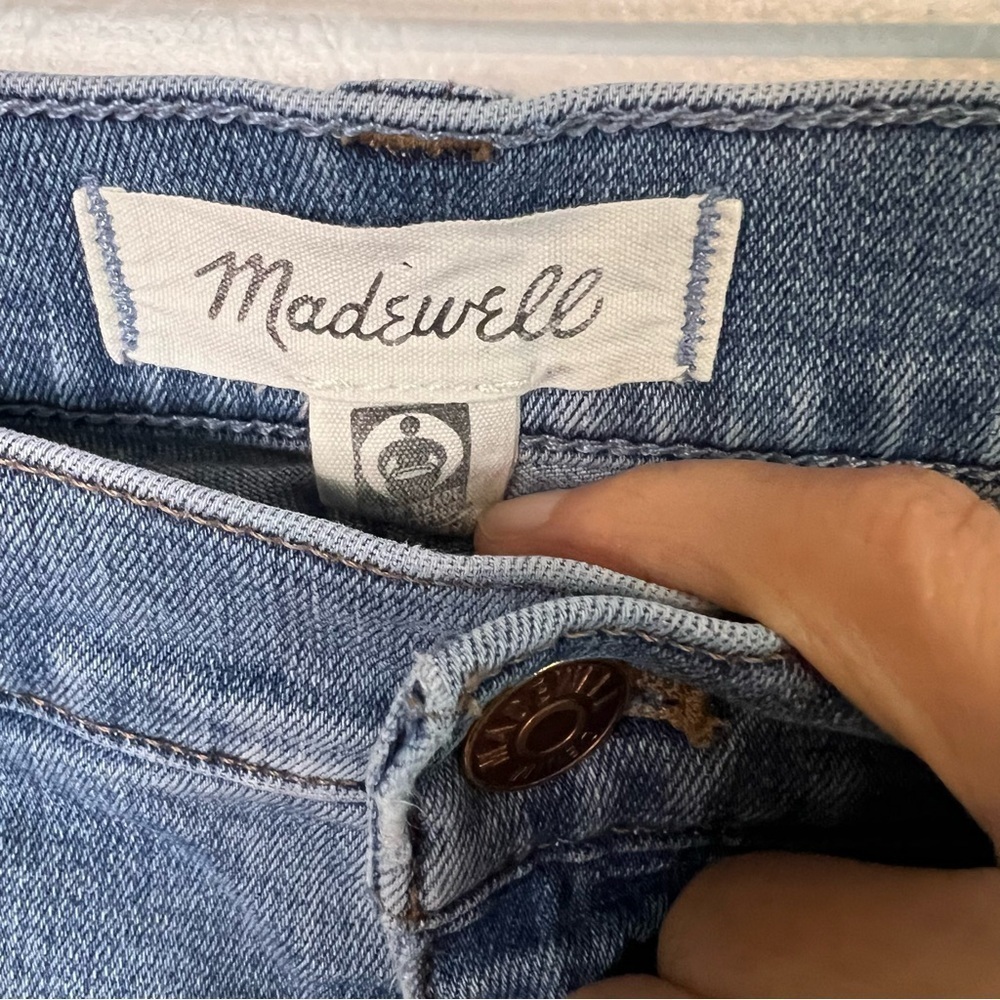 Madewell Women's 10" RoadTripper Ankle Jeans Sz 31 Split Hem High Rise Skinny - Picture 3 of 10